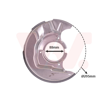 Ochranný plech proti rozstřikování, brzdový kotouč VAN WEZEL 5385372