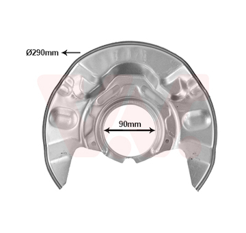 Ochranný plech proti rozstřikování, brzdový kotouč VAN WEZEL 5393371