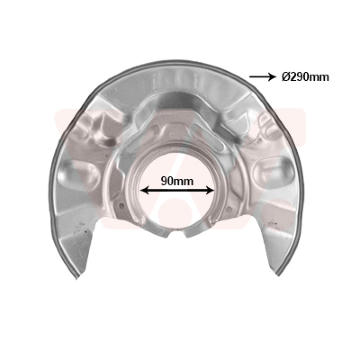 Ochranný plech proti rozstřikování, brzdový kotouč VAN WEZEL 5393372