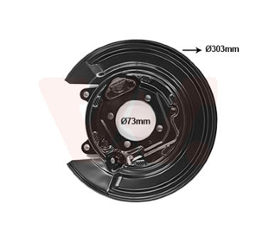 Ochranný plech proti rozstřikování, brzdový kotouč VAN WEZEL 5393375