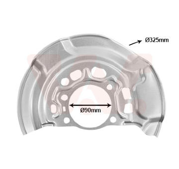 Ochranný plech proti rozstřikování, brzdový kotouč VAN WEZEL 5407371