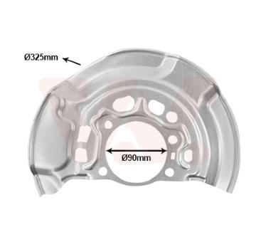 Ochranný plech proti rozstřikování, brzdový kotouč VAN WEZEL 5407372