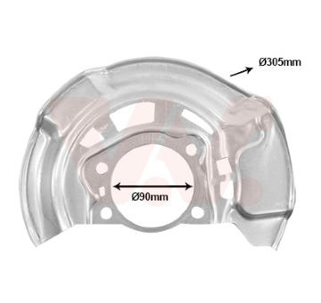 Ochranný plech proti rozstřikování, brzdový kotouč VAN WEZEL 5420371