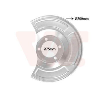 Ochranný plech proti rozstreku, Brzdový kotúč VAN WEZEL 5420373