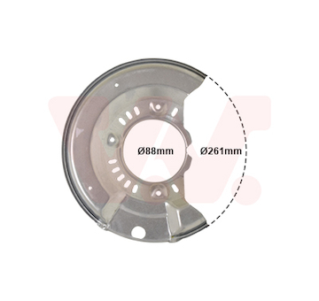 Ochranný plech proti rozstřikování, brzdový kotouč VAN WEZEL 5430371
