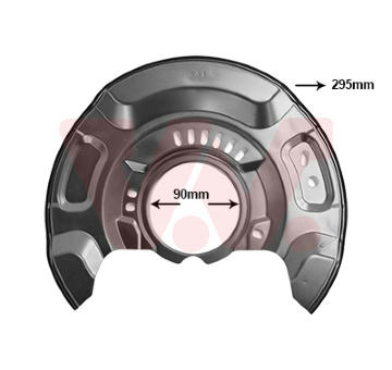 Ochranný plech proti rozstreku, Brzdový kotúč VAN WEZEL 5437372