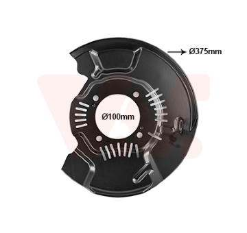 Ochranný plech proti rozstreku, Brzdový kotúč VAN WEZEL 5482372