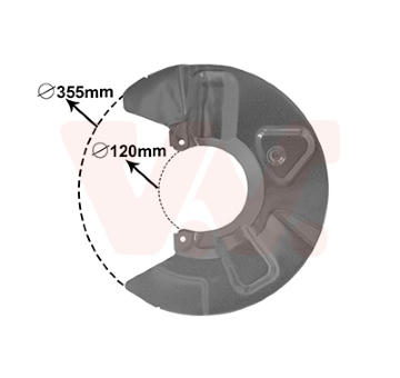 Ochranný plech proti rozstřikování, brzdový kotouč VAN WEZEL 5790371