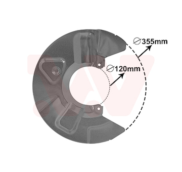 Ochranný plech proti rozstřikování, brzdový kotouč VAN WEZEL 5790372