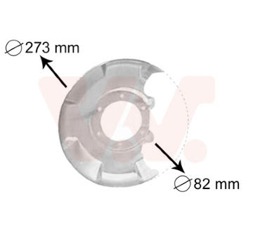 Ochranný plech proti rozstřikování, brzdový kotouč VAN WEZEL 5810371