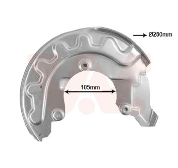 Ochranný plech proti rozstřikování, brzdový kotouč VAN WEZEL 5814371