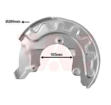 Ochranný plech proti rozstřikování, brzdový kotouč VAN WEZEL 5814372