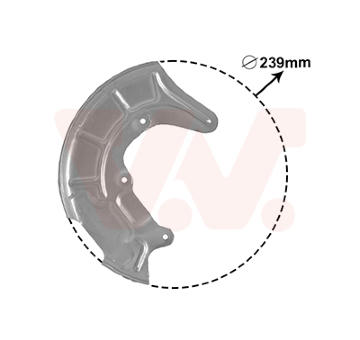 Ochranný plech proti rozstřikování, brzdový kotouč VAN WEZEL 5817372