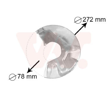 Ochranný plech proti rozstřikování, brzdový kotouč VAN WEZEL 5823372