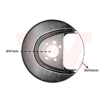 Ochranný plech proti rozstřikování, brzdový kotouč VAN WEZEL 5829374