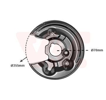 Ochranný plech proti rozstřikování, brzdový kotouč VAN WEZEL 5839373