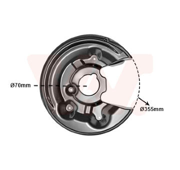 Ochranný plech proti rozstřikování, brzdový kotouč VAN WEZEL 5839374