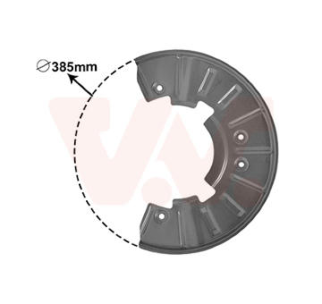 Ochranný plech proti rozstřikování, brzdový kotouč VAN WEZEL 5846371