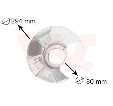 Ochranný plech proti rozstřikování, brzdový kotouč VAN WEZEL 5858371