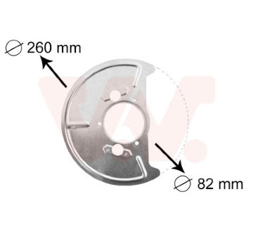 Ochranný plech proti rozstreku, Brzdový kotúč VAN WEZEL 5870371