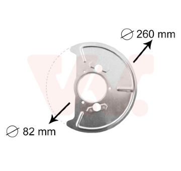 Ochranný plech proti rozstřikování, brzdový kotouč VAN WEZEL 5870372