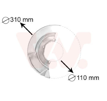 Ochranný plech proti rozstřikování, brzdový kotouč VAN WEZEL 5874372