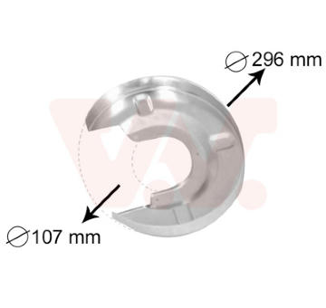 Ochranný plech proti rozstřikování, brzdový kotouč VAN WEZEL 5874373