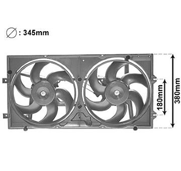 Větrák, chlazení motoru VAN WEZEL 5874749