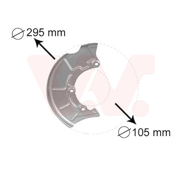 Ochranný plech proti rozstřikování, brzdový kotouč VAN WEZEL 5888372