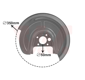 Ochranný plech proti rozstřikování, brzdový kotouč VAN WEZEL 5892373