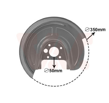 Ochranný plech proti rozstřikování, brzdový kotouč VAN WEZEL 5892374