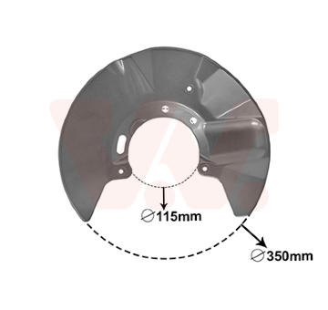 Ochranný plech proti rozstřikování, brzdový kotouč VAN WEZEL 5897371