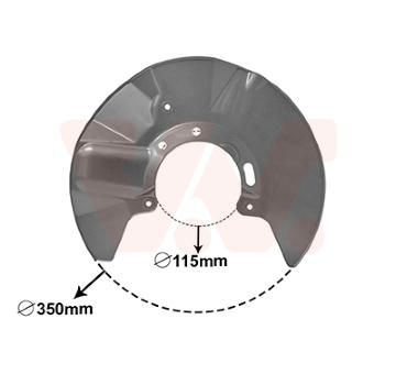 Ochranný plech proti rozstřikování, brzdový kotouč VAN WEZEL 5897372