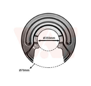 Ochranný plech proti rozstřikování, brzdový kotouč VAN WEZEL 5897373