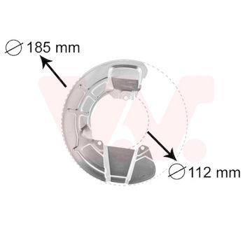 Ochranný plech proti rozstřikování, brzdový kotouč VAN WEZEL 5930371