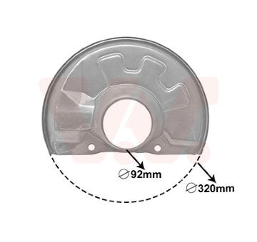 Ochranný plech proti rozstřikování, brzdový kotouč VAN WEZEL 5940372
