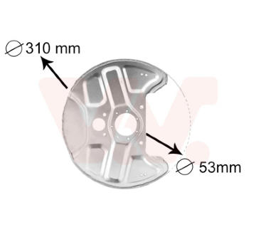 Ochranný plech proti rozstřikování, brzdový kotouč VAN WEZEL 5994372