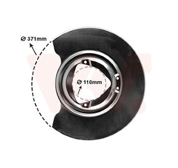 Ochranný plech proti rozstreku, Brzdový kotúč VAN WEZEL 6904371