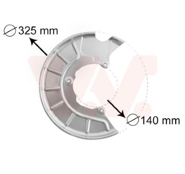 Ochranný plech proti rozstřikování, brzdový kotouč VAN WEZEL 7622372