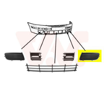 Vetracia mrieżka v nárazníku VAN WEZEL 7622591