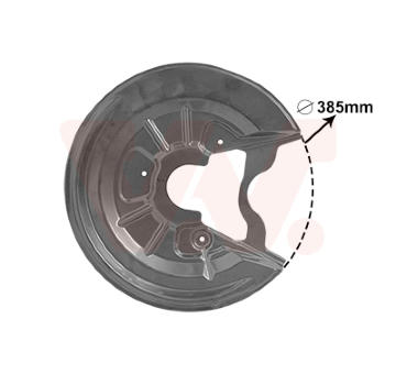 Ochranný plech proti rozstřikování, brzdový kotouč VAN WEZEL 7623373