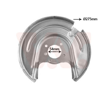 Ochranný plech proti rozstřikování, brzdový kotouč VAN WEZEL 7624373