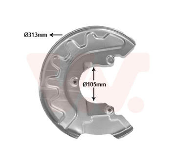 Ochranný plech proti rozstřikování, brzdový kotouč VAN WEZEL 7629371