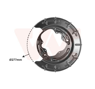 Ochranný plech proti rozstřikování, brzdový kotouč VAN WEZEL 8207373