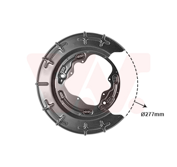 Ochranný plech proti rozstřikování, brzdový kotouč VAN WEZEL 8207374