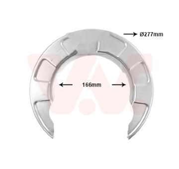 Ochranný plech proti rozstřikování, brzdový kotouč VAN WEZEL 8251373