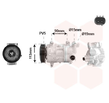 Kompresor, klimatizace VAN WEZEL 5301K702