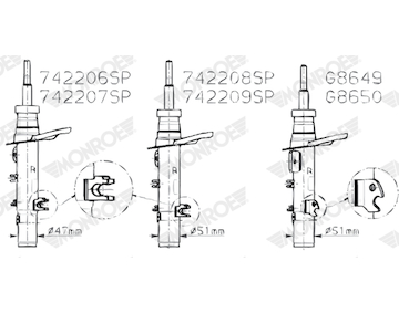 Tlumič pérování MONROE 742206SP