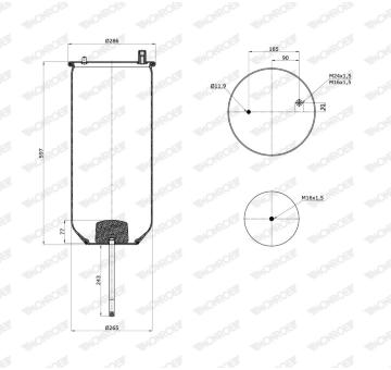 Mech, pneumaticke odpruzeni MONROE ASP2104