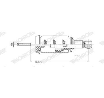 Tlmič zavesenia kabíny vodiča MONROE CB0316
